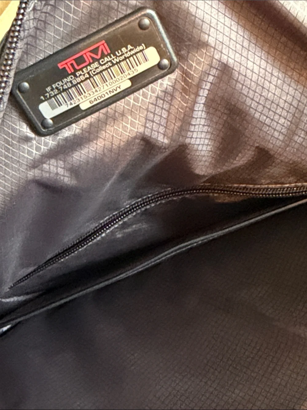 Authentic Tumi Black Nylon and Leather Top-Handle Backpack like new condition